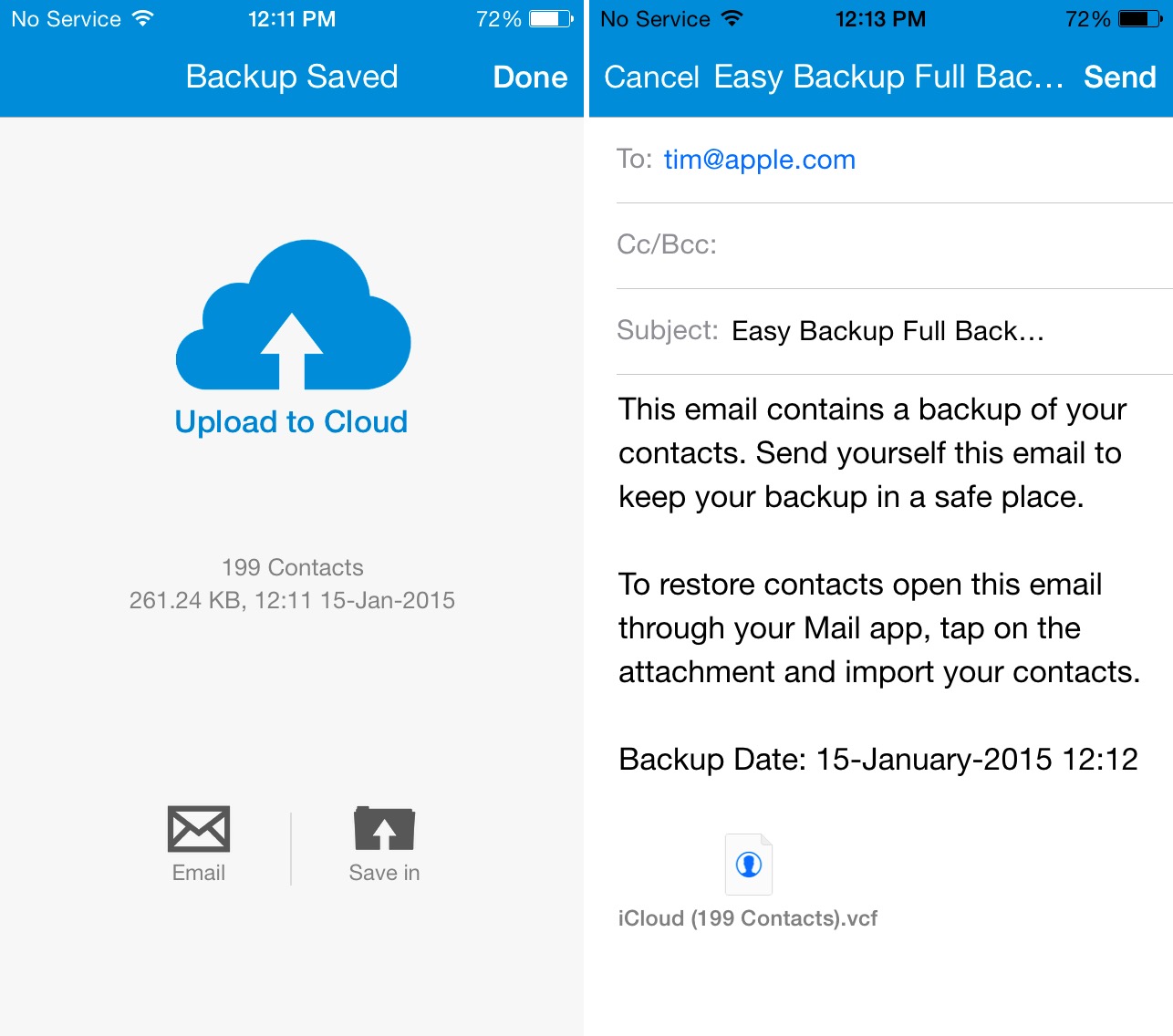 Transfer-contacts-by-email